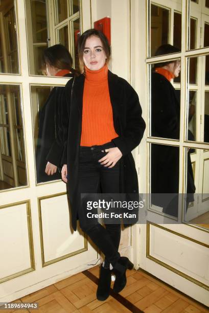 Actress Lou Gala attends the "Poesie En Liberté": 2019 Awards Ceremony At Mairie Du 5eme on November 23, 2019 in Paris, France.