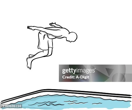 Diving In Swimming Pool High-Res Vector Graphic - Getty Images