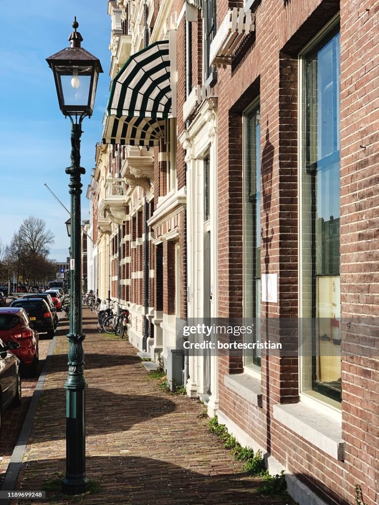 Street Amidst Buildings In City