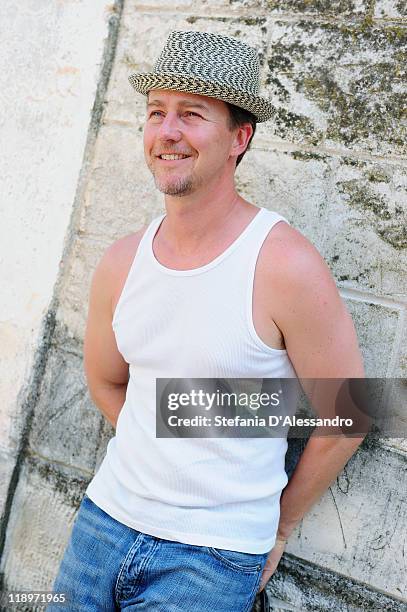 Actor Edward Norton poses for a portrait session during the 2011 Giffoni Experience on July 13, 2011 in Giffoni Valle Piana, Italy.