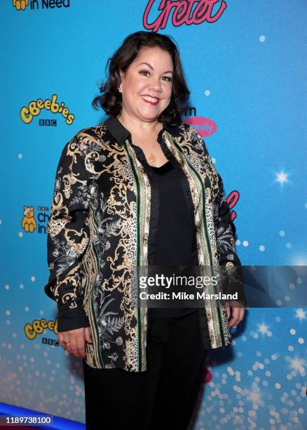 Jennie Dale attends the "Cbeebies Christmas Show: Hansel & Gretal" UK Premiere at Cineworld Leicester Square on November 24, 2019 in London, England.