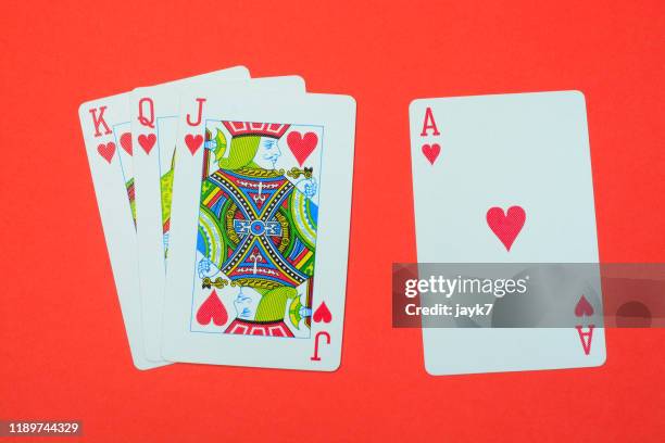 cards - ace of hearts stock pictures, royalty-free photos & images