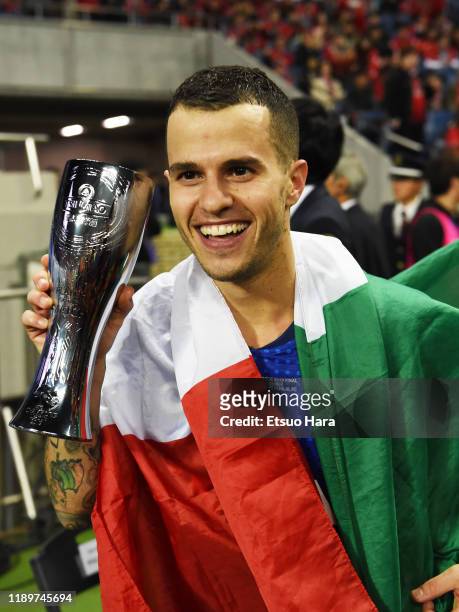 Sebastian Giovinco of Al Hilal celebrates the victory after the AFC Champions League Final second leg match between Urawa Red Diamonds and Al Hilal...