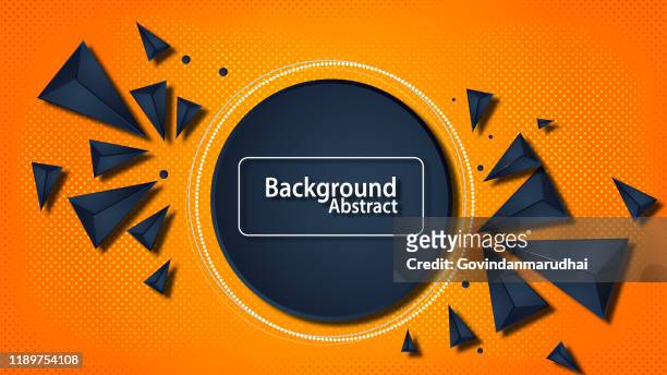 abstract composition of triangle.  flyers design template, company profile, magazine, poster, annual report, book & booklet cover - tag game stock illustrations