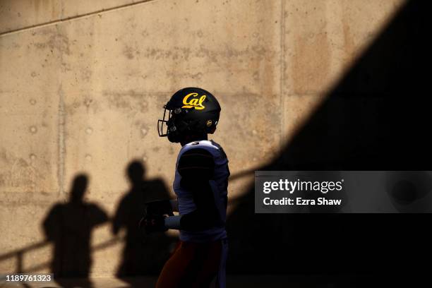 Trey Turner III of the California Golden Bears walks out of the tunnel for their game against the Stanford Cardinal at Stanford Stadium on November...