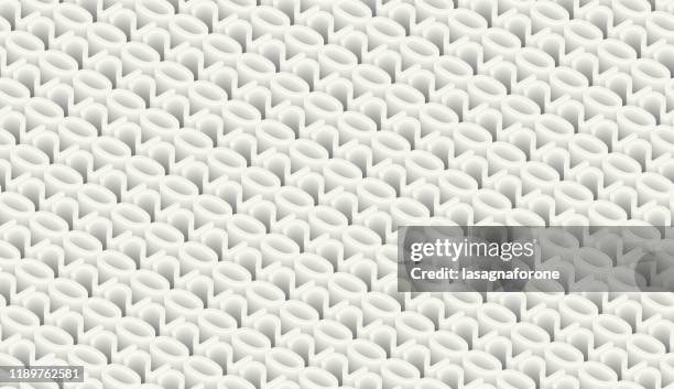 2020 new year background 3d seamless pattern - interlocking circles stock illustrations