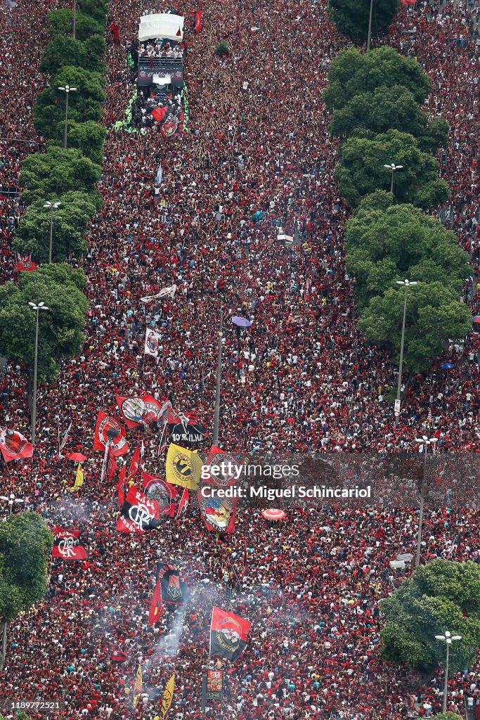 Flamengo Celebrates Winning the Copa CONMEBOL Libertadores 2019 Around Rio de Janeiro