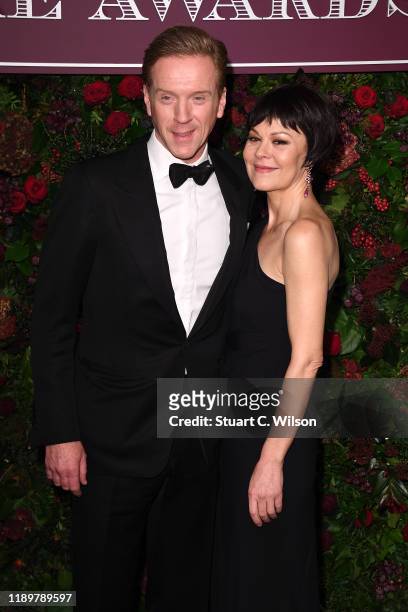 Damian Lewis and Helen McCrory attend the 65th Evening Standard Theatre Awards at London Coliseum on November 24, 2019 in London, England.