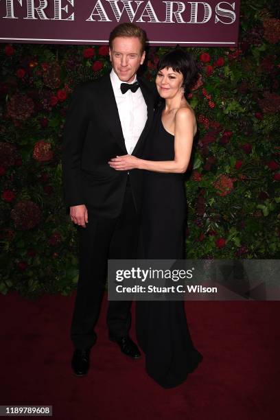 Damian Lewis and Helen McCrory attend the 65th Evening Standard Theatre Awards at London Coliseum on November 24, 2019 in London, England.