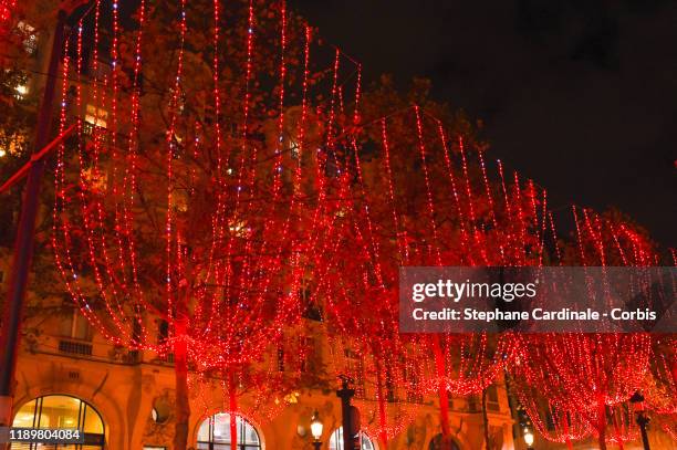 Amosphere during the inauguration of the Champs-Elysees Avenue Christmas lights on November 24, 2019 in Paris, France.