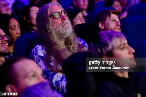View of the audience during the NYC listening party hosted by Glenn Close and John Cameron Mitchell for ANTHEM: HOMUNCULUS, a musical podcast...