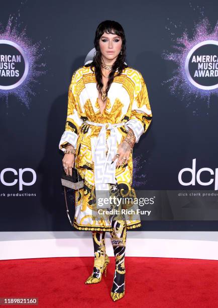 Kesha attends the 2019 American Music Awards at Microsoft Theater on November 24, 2019 in Los Angeles, California.