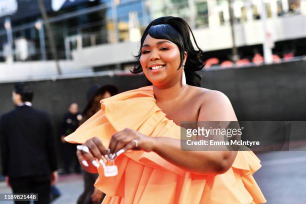 Lizzo attends the 2019 American Music Awards at Microsoft Theater on November 24, 2019 in Los Angeles, California.