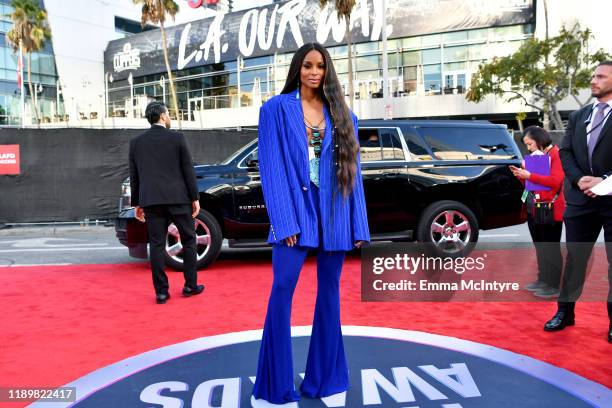 Ciara attends the 2019 American Music Awards at Microsoft Theater on November 24, 2019 in Los Angeles, California.