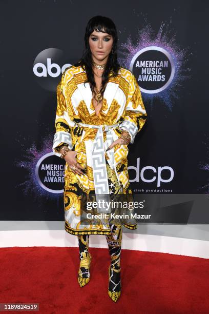 Kesha attends the 2019 American Music Awards at Microsoft Theater on November 24, 2019 in Los Angeles, California.