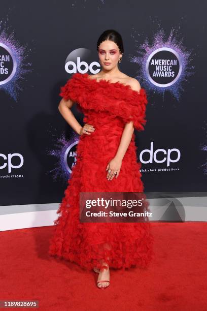 Katherine Langford attends the 2019 American Music Awards at Microsoft Theater on November 24, 2019 in Los Angeles, California.