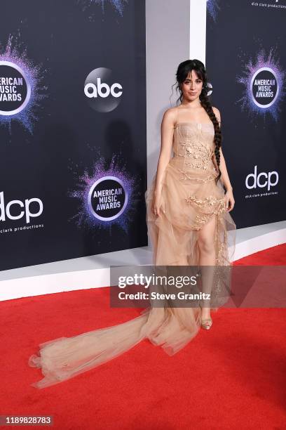 Camila Cabello attends the 2019 American Music Awards at Microsoft Theater on November 24, 2019 in Los Angeles, California.