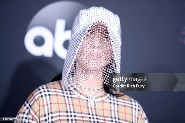 Billie Eilish attends the 2019 American Music Awards at Microsoft Theater on November 24, 2019 in Los Angeles, California.