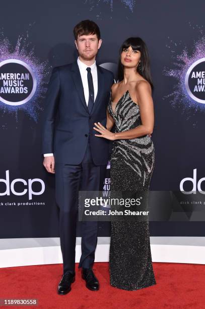 James Blake and Jameela Jamil attend the 2019 American Music Awards at Microsoft Theater on November 24, 2019 in Los Angeles, California.