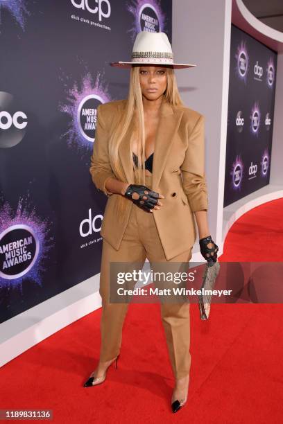 Tyra Banks attends the 2019 American Music Awards at Microsoft Theater on November 24, 2019 in Los Angeles, California.