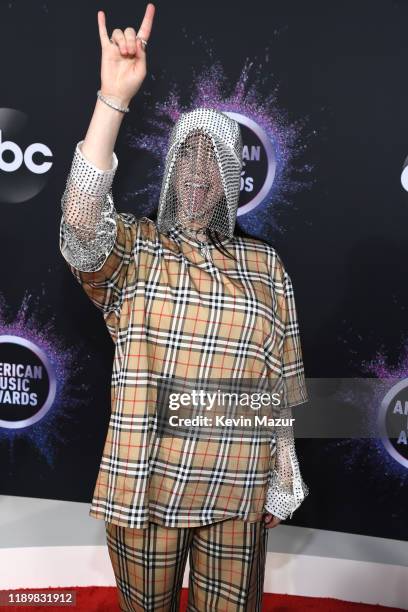 Billie Eilish attends the 2019 American Music Awards at Microsoft Theater on November 24, 2019 in Los Angeles, California.