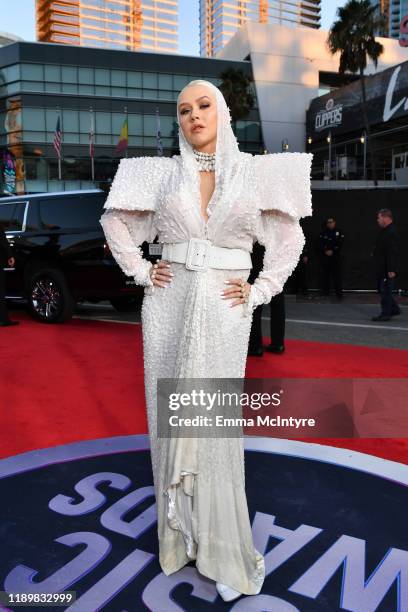 Christina Aguilera attends the 2019 American Music Awards at Microsoft Theater on November 24, 2019 in Los Angeles, California.