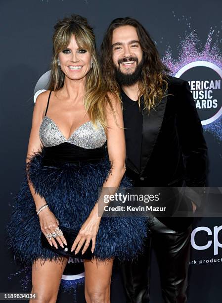 Heidi Klum and Tom Kaulitz attend the 2019 American Music Awards at Microsoft Theater on November 24, 2019 in Los Angeles, California.