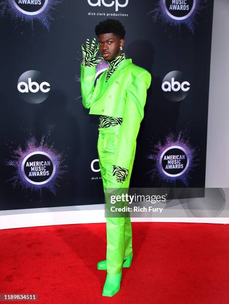 Lil Nas X attends the 2019 American Music Awards at Microsoft Theater on November 24, 2019 in Los Angeles, California.