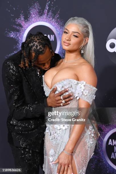 Rich The Kid and Antonette Willis attend the 2019 American Music Awards at Microsoft Theater on November 24, 2019 in Los Angeles, California.