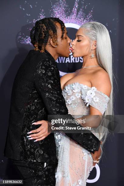 Rich The Kid and Antonette Willis attend the 2019 American Music Awards at Microsoft Theater on November 24, 2019 in Los Angeles, California.