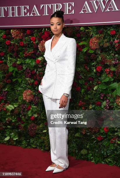 Ella Balinska attends the 65th Evening Standard Theatre Awards at London Coliseum on November 24, 2019 in London, England.