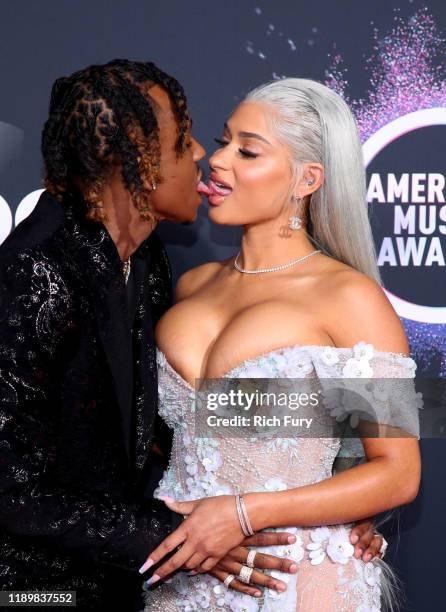 Rich The Kid and Antonette Willis attend the 2019 American Music Awards at Microsoft Theater on November 24, 2019 in Los Angeles, California.