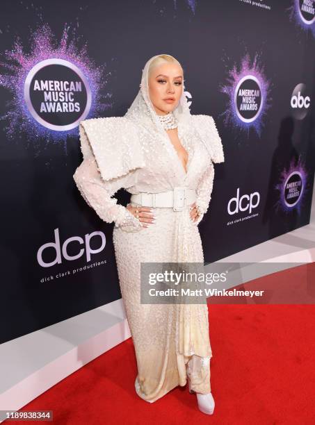 Christina Aguilera attends the 2019 American Music Awards at Microsoft Theater on November 24, 2019 in Los Angeles, California.