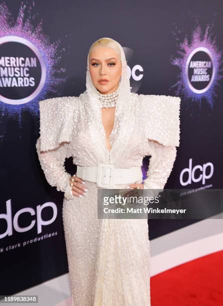Christina Aguilera attends the 2019 American Music Awards at Microsoft Theater on November 24, 2019 in Los Angeles, California.