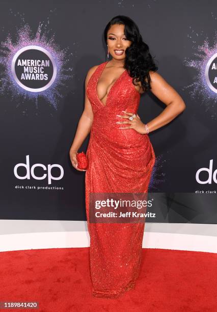 Megan Thee Stallion attends the 2019 American Music Awards at Microsoft Theater on November 24, 2019 in Los Angeles, California.