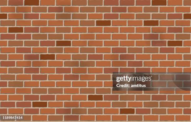 stockillustraties, clipart, cartoons en iconen met naadloze bakstenen muur - brick wall