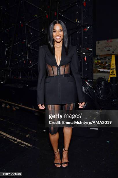 Ciara poses backstage during the 2019 American Music Awards at Microsoft Theater on November 24, 2019 in Los Angeles, California.