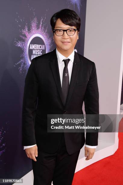 Lenzo Yoon, Co-CEO of Big Hit Entertainment, attends the 2019 American Music Awards at Microsoft Theater on November 24, 2019 in Los Angeles,...