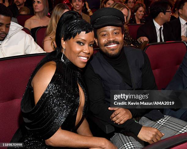 Regina King and Ian Alexander Jr. Attend the 2019 American Music Awards at Microsoft Theater on November 24, 2019 in Los Angeles, California.