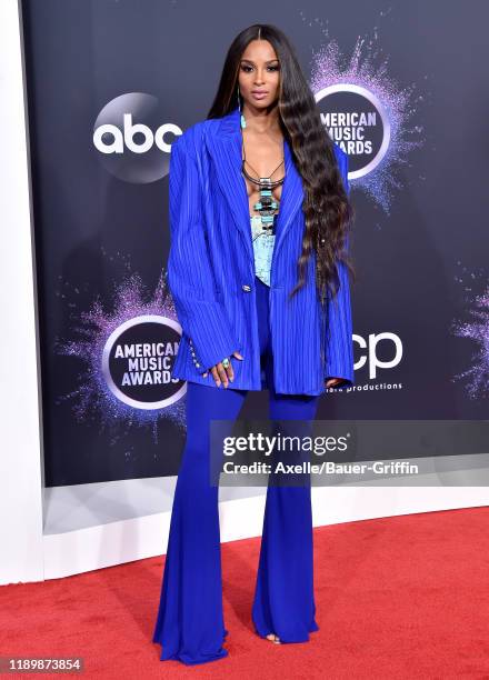 Ciara attends the 2019 American Music Awards at Microsoft Theater on November 24, 2019 in Los Angeles, California.