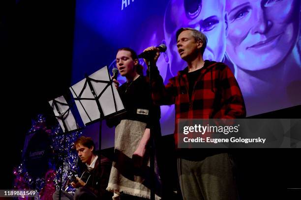 John Cameron Mitchell performs onstage during the NYC listening party hosted by Glenn Close and John Cameron Mitchell for ANTHEM: HOMUNCULUS, a...