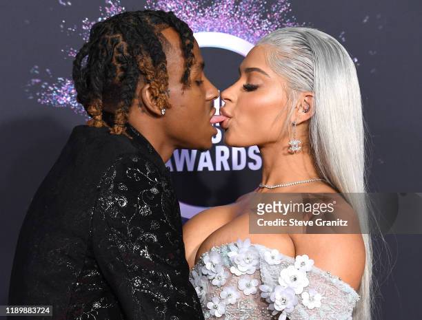 Rich The Kid and Antonette Willis arrives at the 2019 American Music Awards at Microsoft Theater on November 24, 2019 in Los Angeles, California.