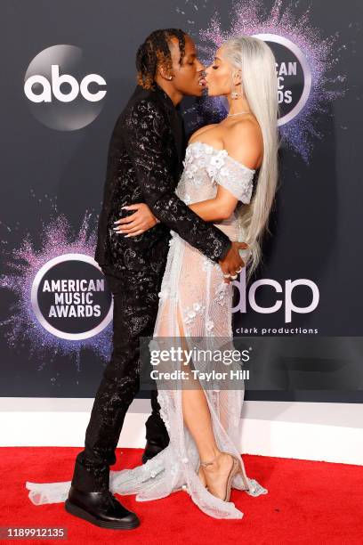 Rich the Kid and Antonette Willis attend the 2019 American Music Awards at Microsoft Theater on November 24, 2019 in Los Angeles, California.