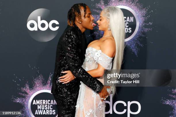 Rich the Kid and Antonette Willis attend the 2019 American Music Awards at Microsoft Theater on November 24, 2019 in Los Angeles, California.