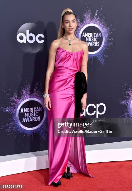 Dua Lipa attends the 2019 American Music Awards at Microsoft Theater on November 24, 2019 in Los Angeles, California.