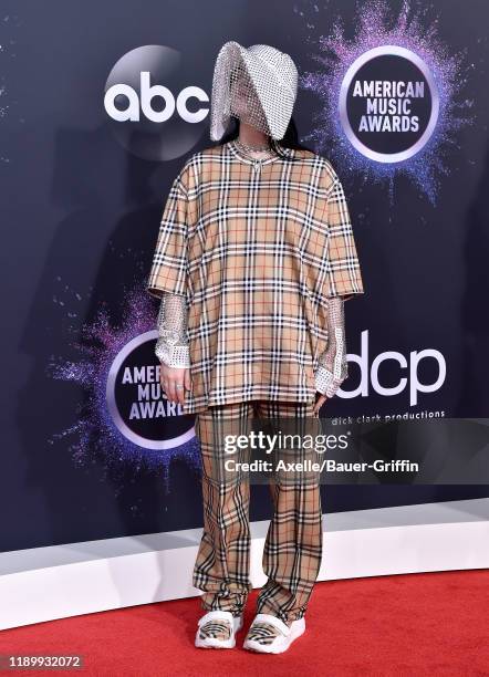 Billie Eilish attends the 2019 American Music Awards at Microsoft Theater on November 24, 2019 in Los Angeles, California.