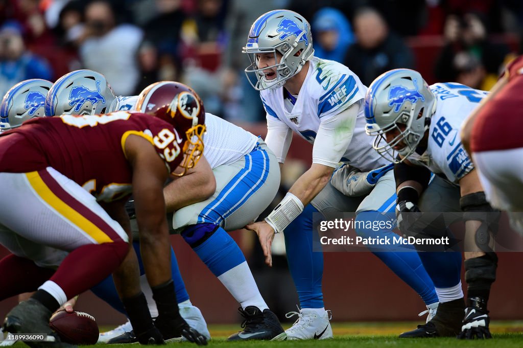 Detroit Lions v Washington Redskins