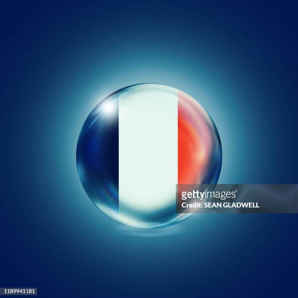 french flag crystal ball - french election stock pictures, royalty-free photos & images