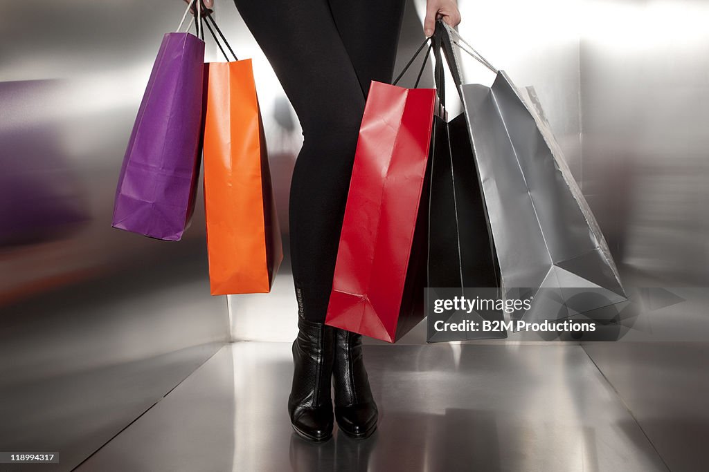 Woman with shopping bags