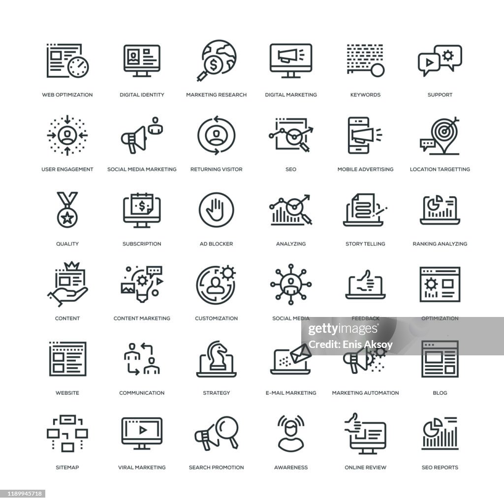 Digital Marketing Icon Set